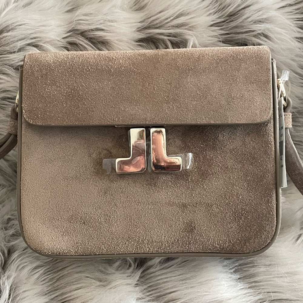 NWT Lanvin JL Mini Suede bag
